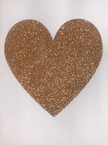 Gold Sparkly Heart