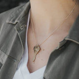 Dainty Key Necklace - Love
