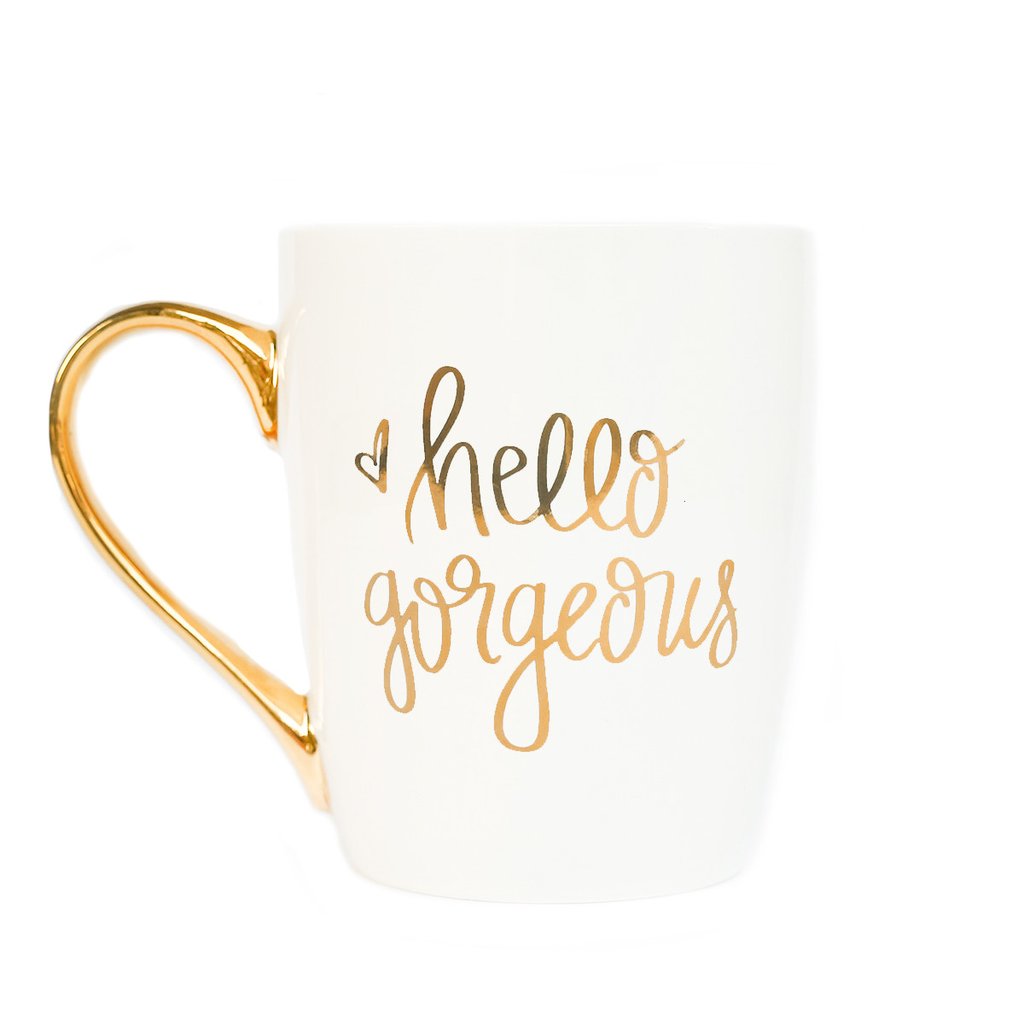 Hello Gorgeous Gold Coffee Mug
