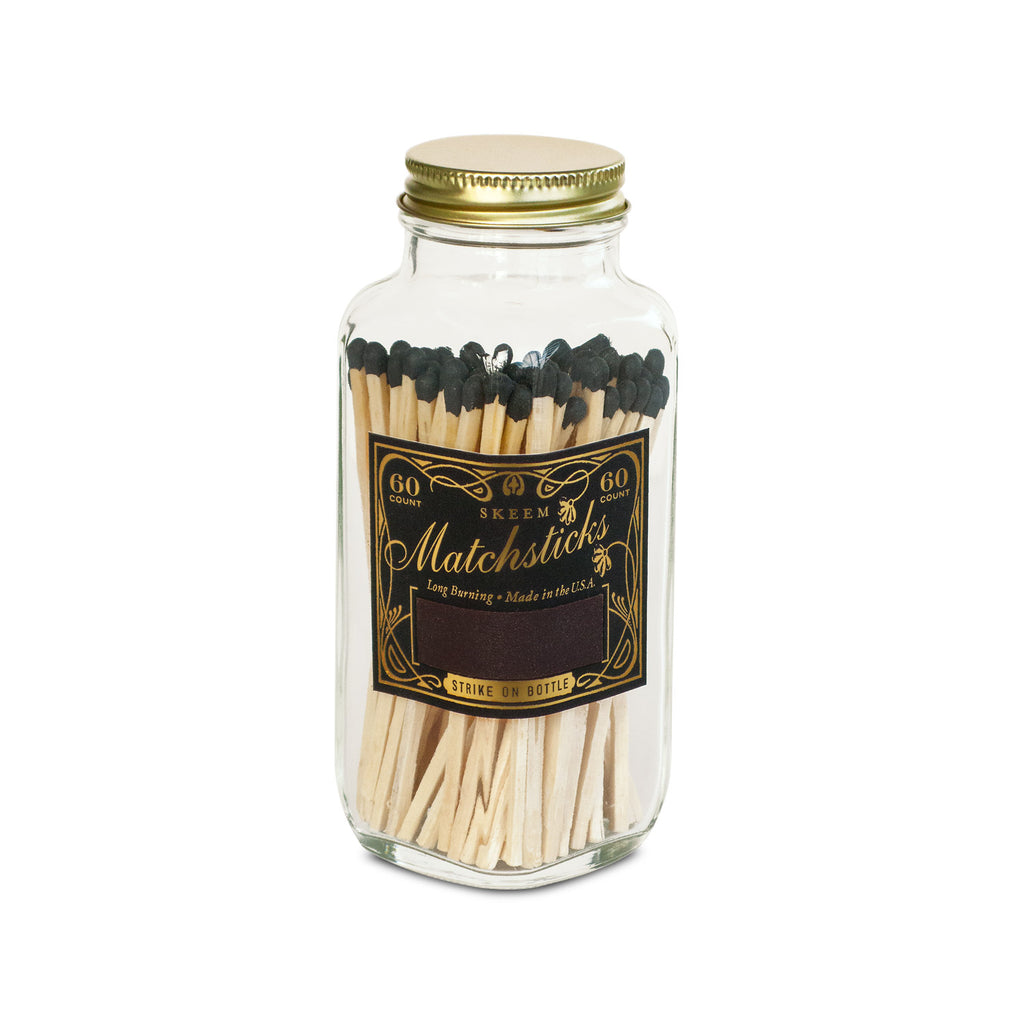 Vintage Match Bottle - Black